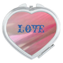 Hollyhock 10 abstract 3 Love Compact Mirror