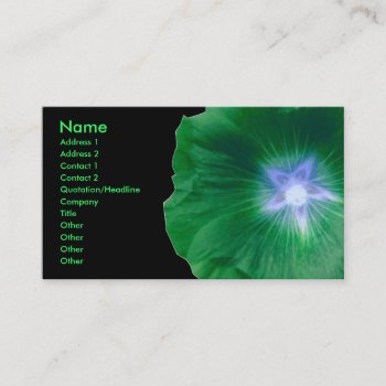 Hollyhock Flower Customizable Business Card by Fallen_Angel_483 at Zazzle