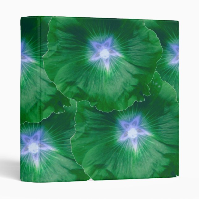 Hollyhock Flower Gorgeous Green Avery Binder (Front/Spine)