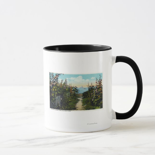 Hollyhock Lane View of the Harbor Mug (Right)