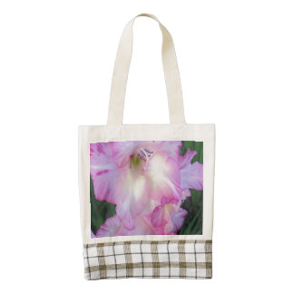 Hollyhock Purple Flowering Plant Zazzle HEART Tote Bag