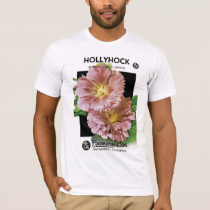 Hollyhock Vintage Seed Packet T-Shirt