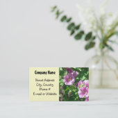 Hollyhocks Business Card (Standing Front)