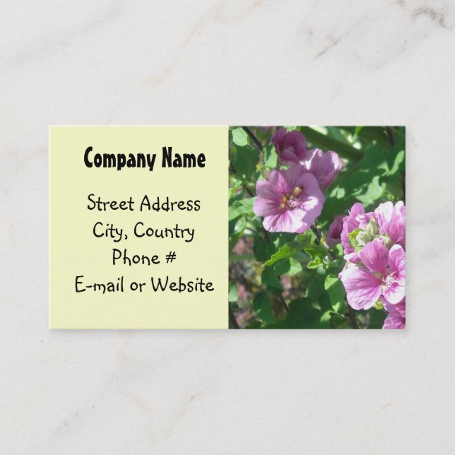 Hollyhocks Business Card (Front)