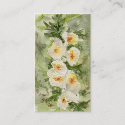 Customizable 'Hollyhocks' Business Card