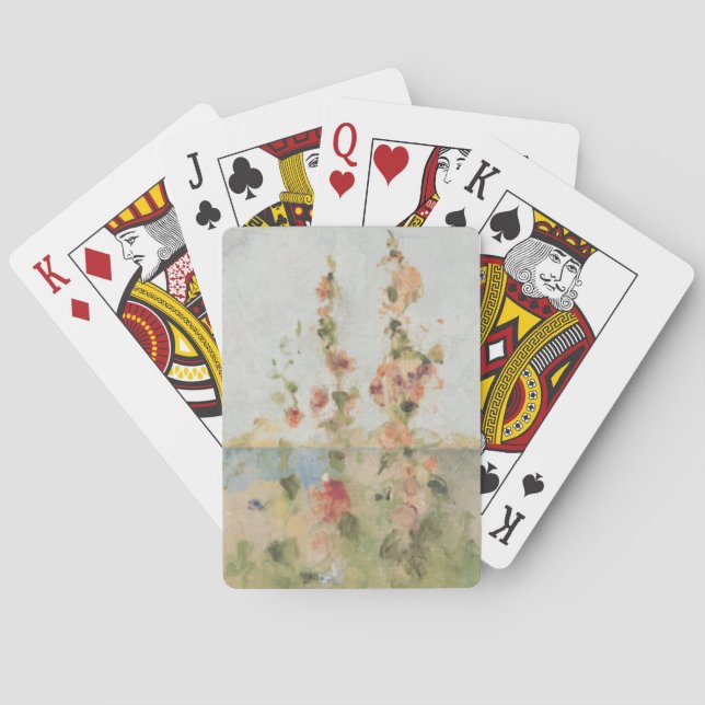 Hollyhocks by the Sea Poker Cards (Back)