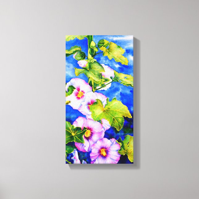 Hollyhocks Canvas Print (Front)