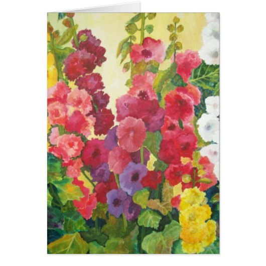 Hollyhocks Cards (Front)