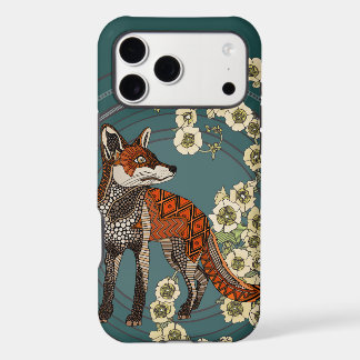 hollyhocks fox deep pine cream iPhone 17 pro max case