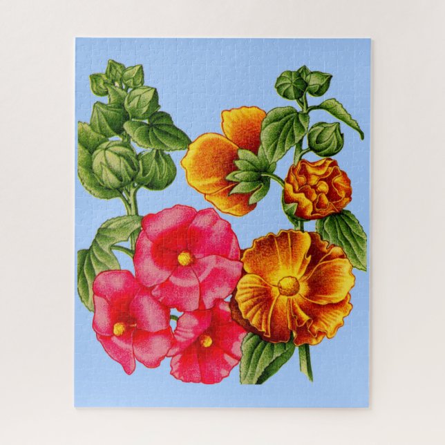 hollyhocks jigsaw puzzle (Vertical)