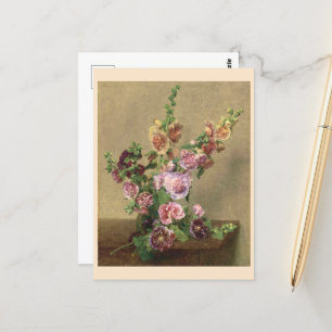 Hollyhocks  postcard