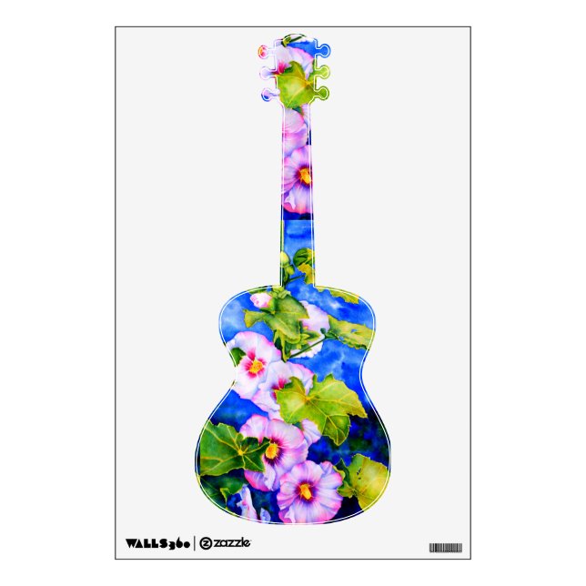 Hollyhocks Wall Decal (Front)