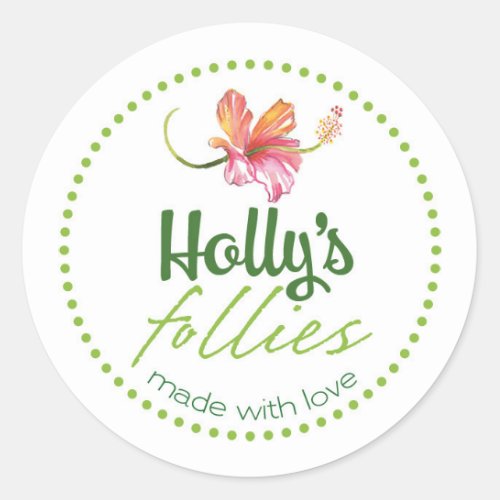 Hollys Follies Small Classic Round Sticker