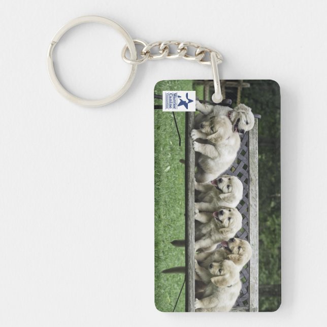 Holly's Half Dozen bench keychain (Front)