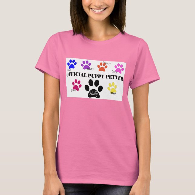 Holly's Half Dozen Official Puppy Petter T-Shirt (Front)