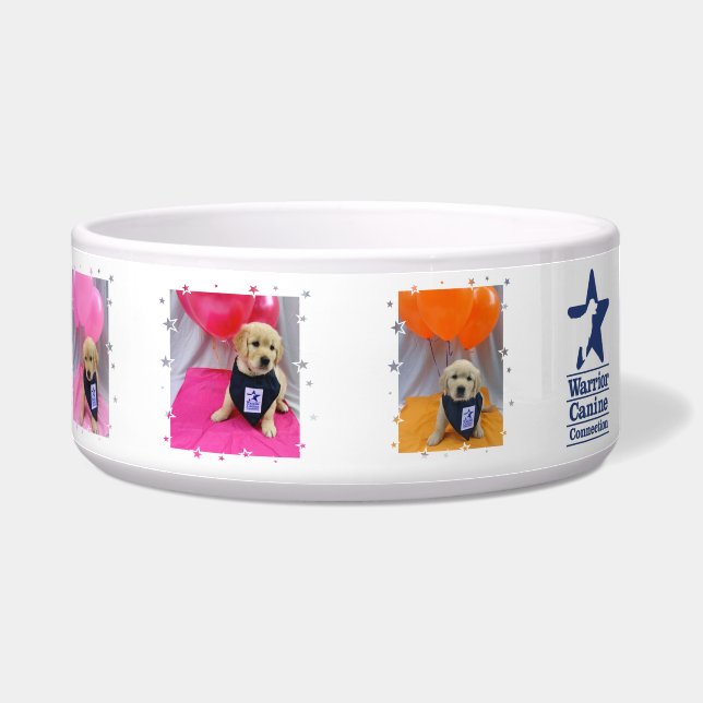 Holly's Half Dozen picture pet bowl (Left)