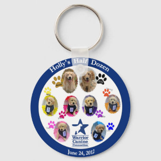 Holly's Half Dozen portrait keychain