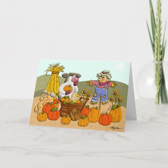 Holly's Thanksgiving Harvest Holiday Card (Front)