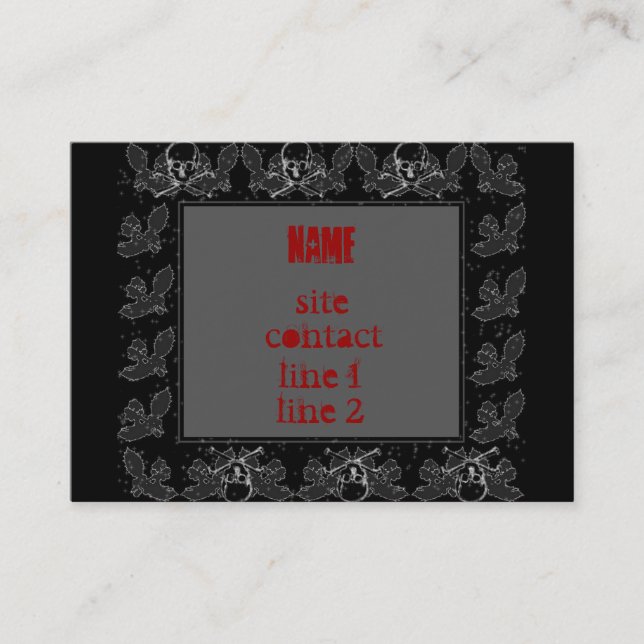 hollyskull business card (Front)