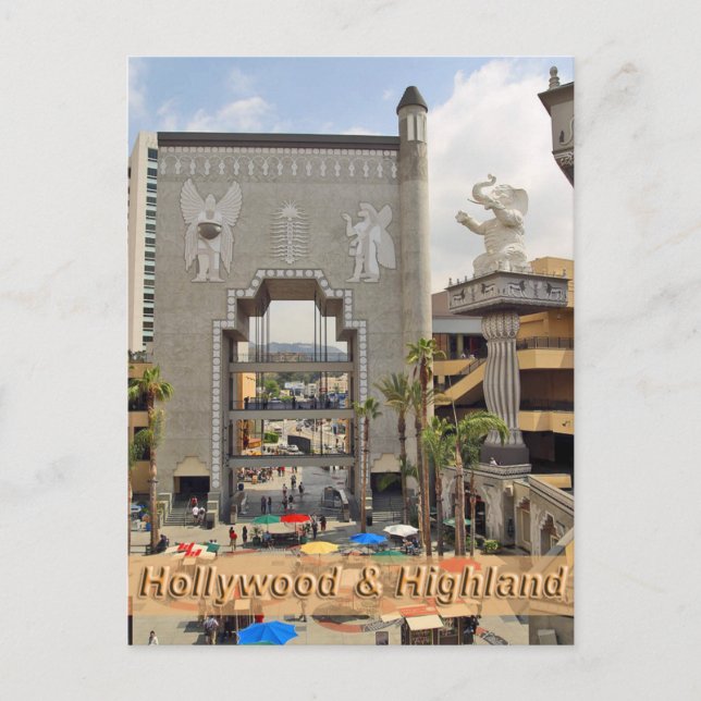 Hollywood and Highland Los Angeles Postcard (Front)