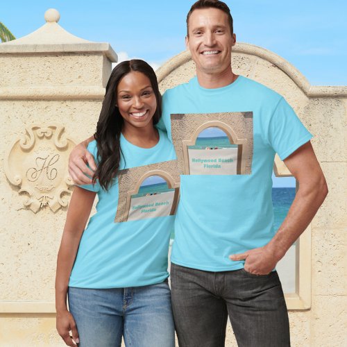 Hollywood Beach Florida Broadwalk Oceanview T_Shirt