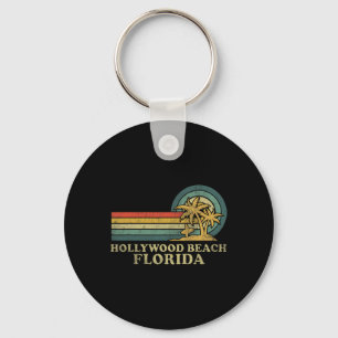 Hollywood Beach Florida Family Vacation Vintage Pa Keychain