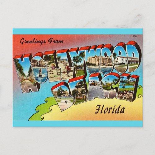 Hollywood Beach Florida Postcard