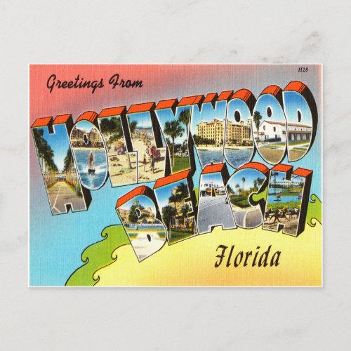 Hollywood Beach Florida Postcard