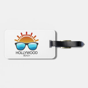 Hollywood Beach Florida Sunglasses Luggage Tag