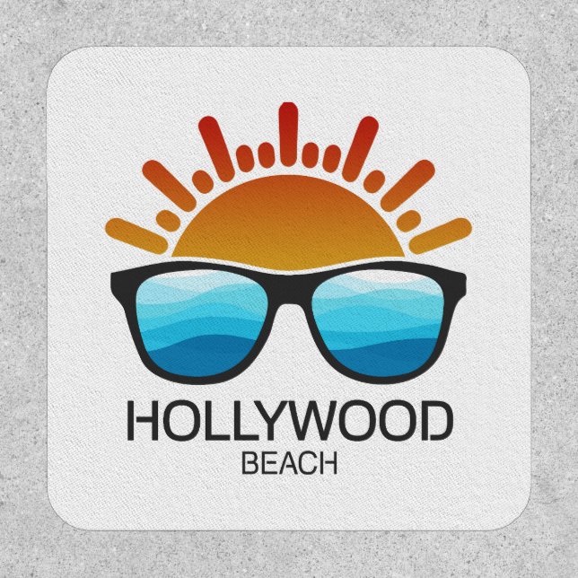 Hollywood Beach Florida Sunglasses Patch (Front)
