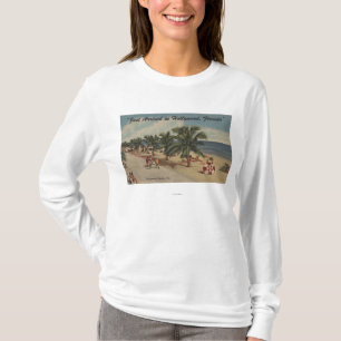 Hollywood Beach, Florida - View of Beach T-Shirt