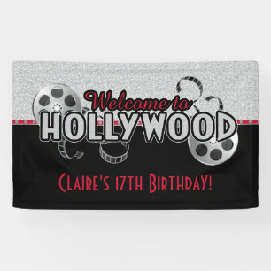 Hollywood Birthday Party Banner