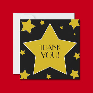 Hollywood Birthday Party Movie Stars Thank You Card