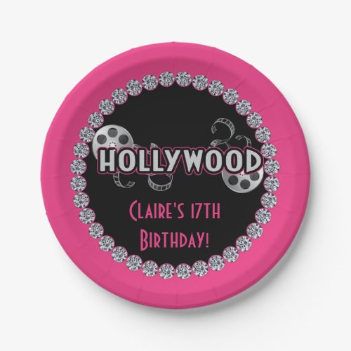 Hollywood Birthday Party Plates