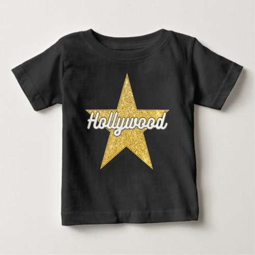 Hollywood Boulevard Script and Star Baby T_Shirt