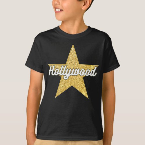 Hollywood Boulevard Script and Star T_Shirt