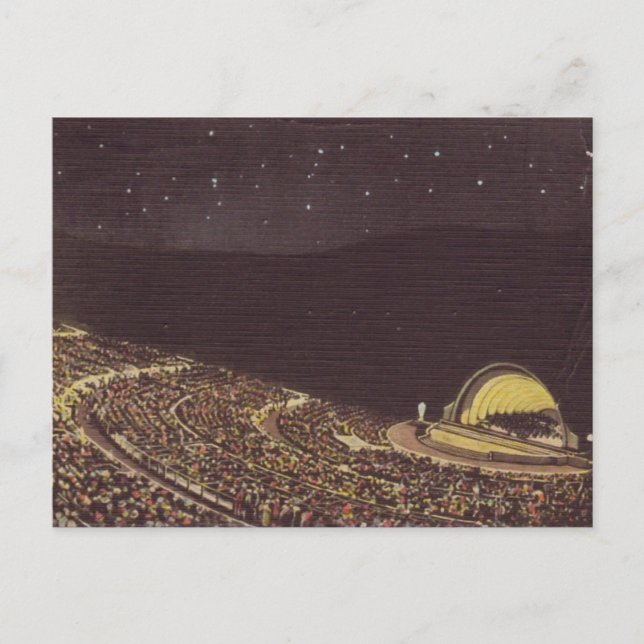 Hollywood Bowl Wedding Escort Card Postcard (Front)