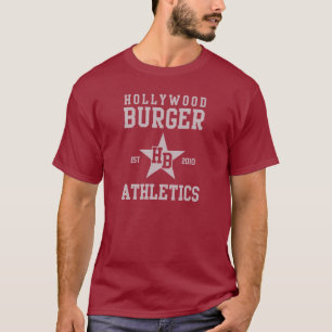 Hollywood Burger Star Athletics Grey Font T-Shirt