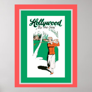 Hollywood by the Sea -  vintage   Poster
