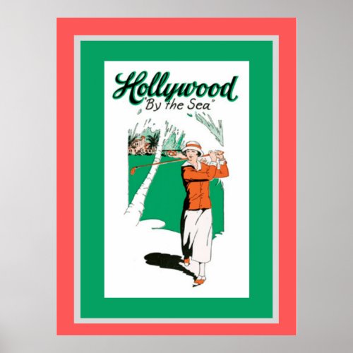 Hollywood by the Sea _  vintage   Poster