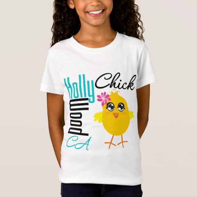 Hollywood CA Chick 1 T-Shirt (Front)