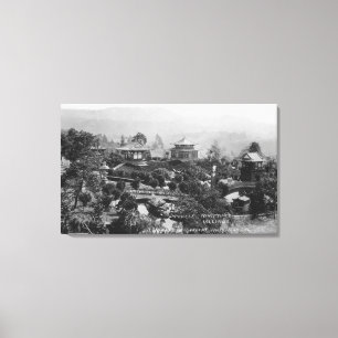 Hollywood, CA Japanese Gardens Miniature Village Canvas Print