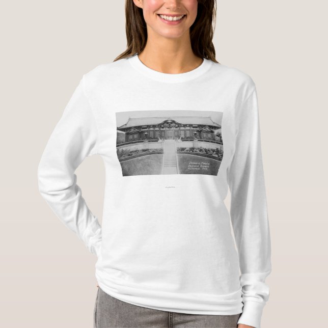 Hollywood, CA Japanese Mansion in Gardens T-Shirt (Front)