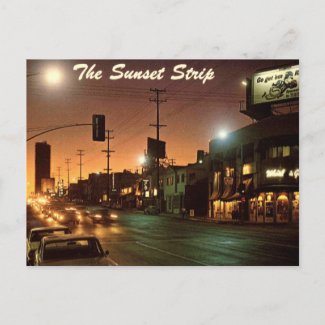 Hollywood CA Sunset Strip 1960s Retro Vintage