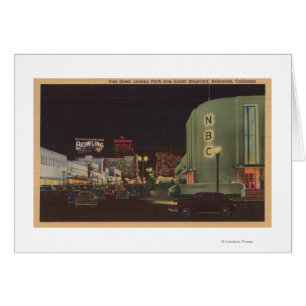 Hollywood, CA - Vine Street from Sunset Cards