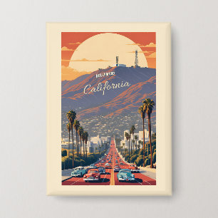 Hollywood California Button