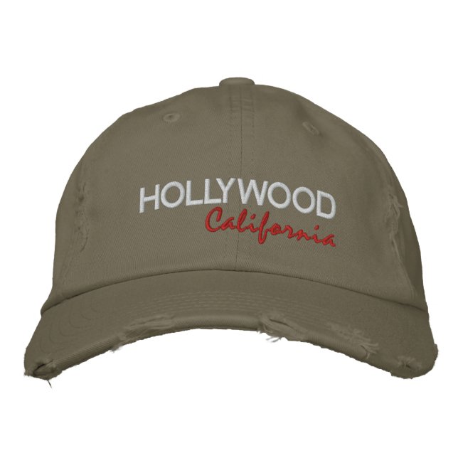 HOLLYWOOD, California Embroidered Baseball Hat (Front)