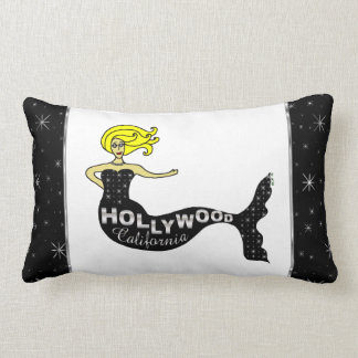 Hollywood, California Mermaid Throw Pillow