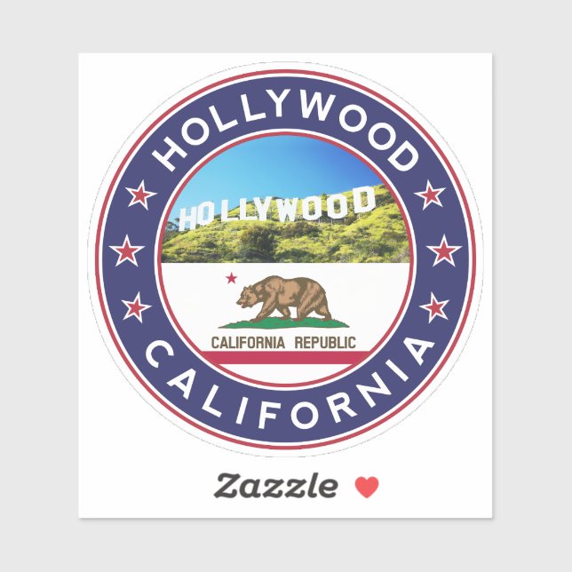Hollywood, California Sticker (Sheet)