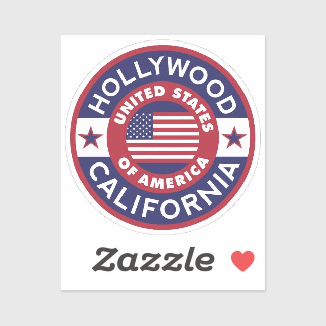 HOLLYWOOD, California Sticker (Sheet)